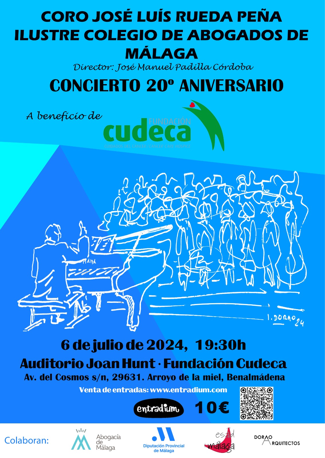 APLAZADO Coro del Ilustre Colegio de Abogados de Málaga celebra su XX Aniversario con un concierto benéfico en nuestro nuevo auditorio.
