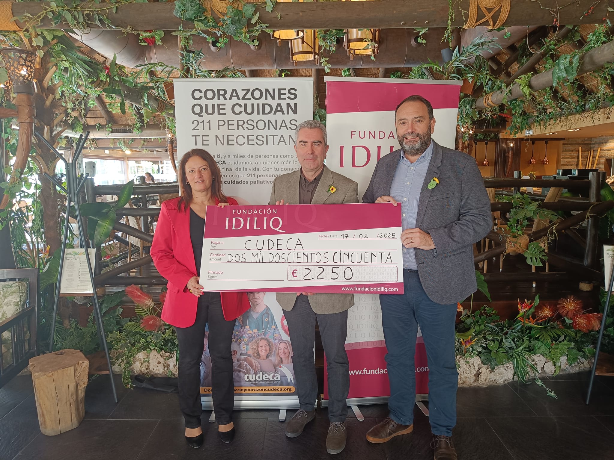 Idiliq Foundation donates €2,250 to #BeCudecaHeart campaign